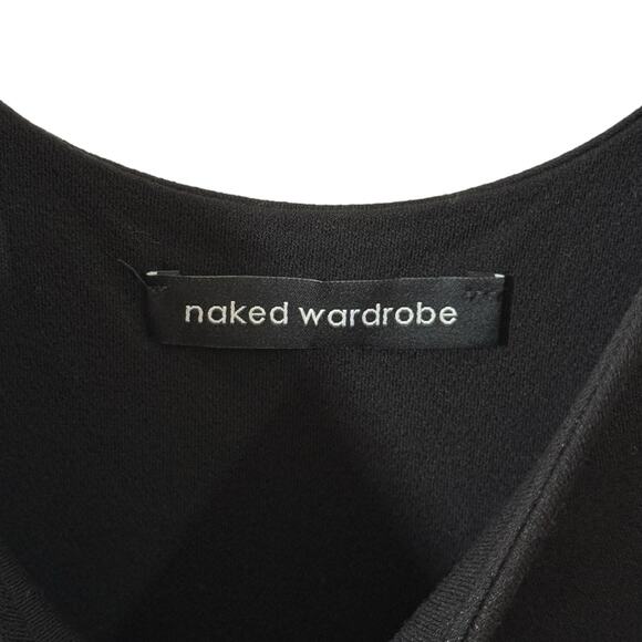 Naked Wardrobe Women's Size S Smooth Skulpt Bodycon Tank Dress Solid Black Midi - Picture 5 of 8